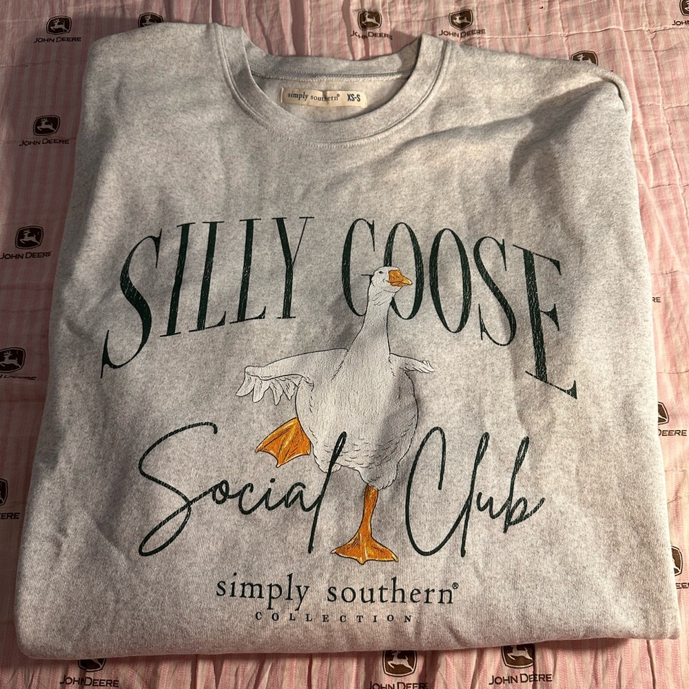 Simply Southern Gray Silly Goose Sweater